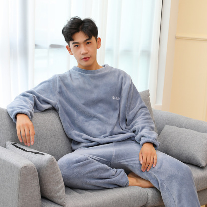加厚升級男女同款珊瑚絨睡衣