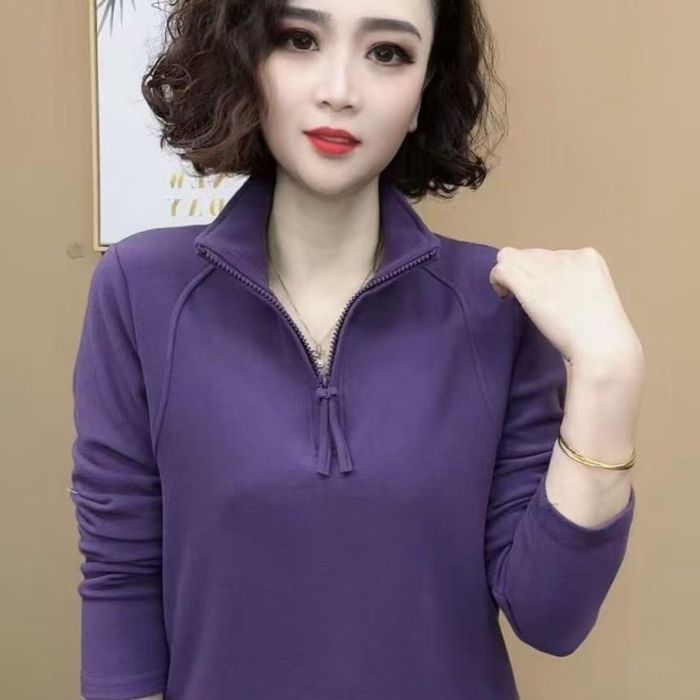 螺紋雙面德絨打底衫女💖3秒速熱，時尚百搭遮肉顯瘦