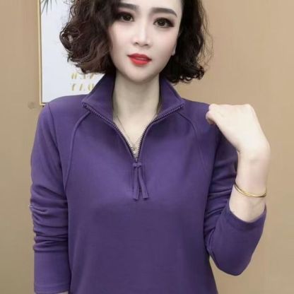 螺紋雙面德絨打底衫女💖3秒速熱，時尚百搭遮肉顯瘦