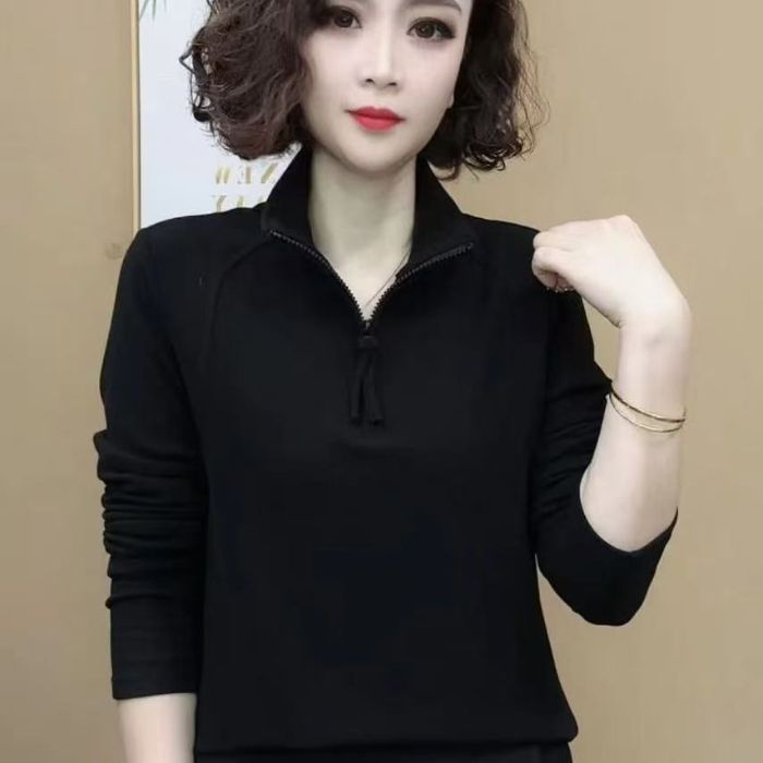 螺紋雙面德絨打底衫女💖3秒速熱，時尚百搭遮肉顯瘦