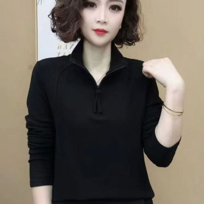 螺紋雙面德絨打底衫女💖3秒速熱，時尚百搭遮肉顯瘦
