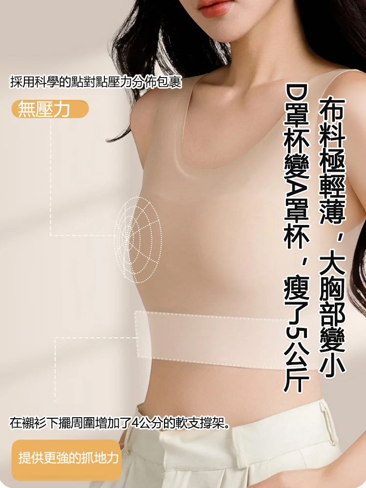 隱形大胸顯小束胸內衣