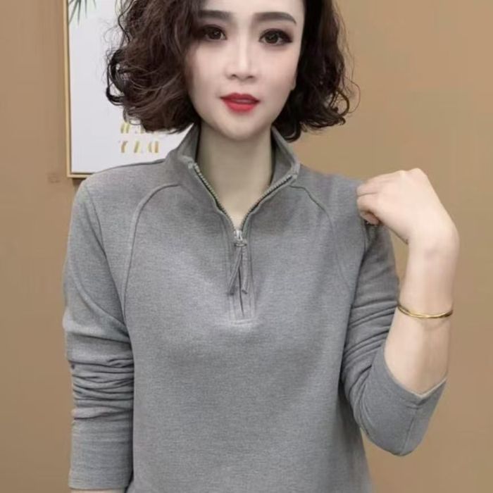 螺紋雙面德絨打底衫女💖3秒速熱，時尚百搭遮肉顯瘦