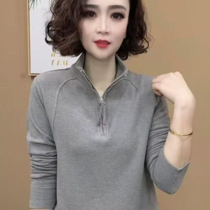 螺紋雙面德絨打底衫女💖3秒速熱，時尚百搭遮肉顯瘦