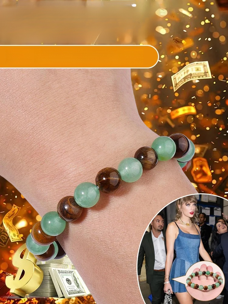 招財轉運虎眼石手串，金黃紋路討喜寓意順遂，質地細膩摸起來超舒服，日常戴體面又應景