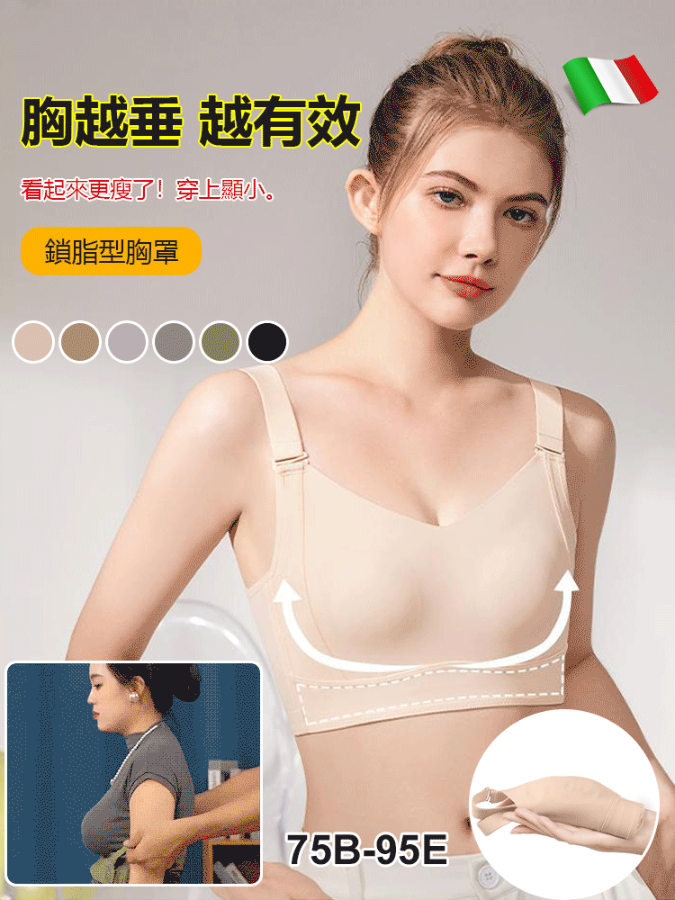 無痕無鋼圈全罩杯鎖脂內衣