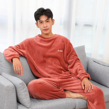 加厚升級男女同款珊瑚絨睡衣