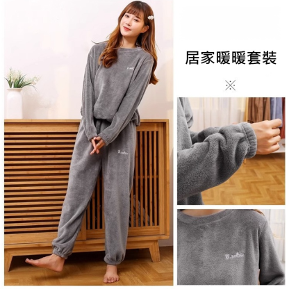 加厚升級男女同款珊瑚絨睡衣