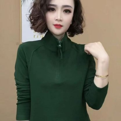 螺紋雙面德絨打底衫女💖3秒速熱，時尚百搭遮肉顯瘦