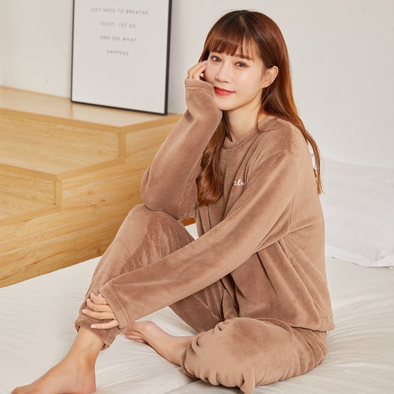 加厚升級男女同款珊瑚絨睡衣
