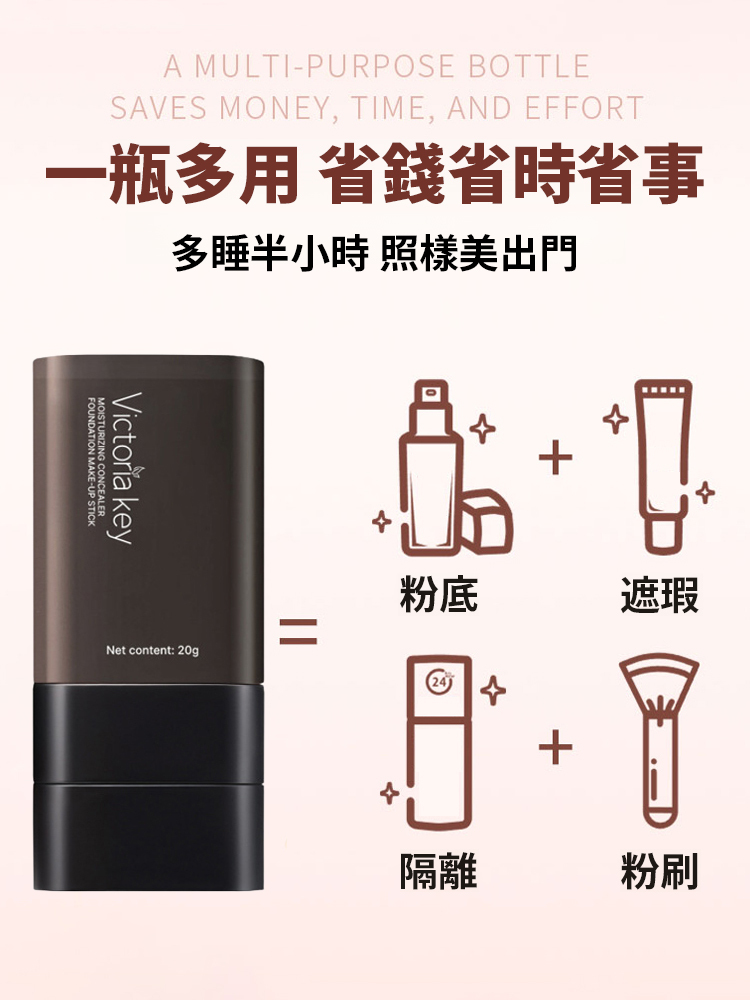 【肌膚橡皮擦】水感雙頭粉底棒
