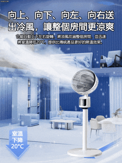 超靜音落地節能循環扇