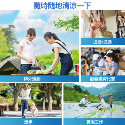 【十秒止汗】無葉100檔掛脖風扇