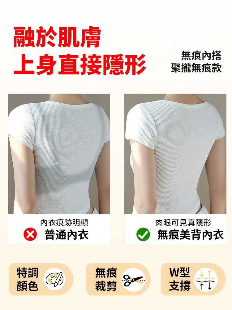 美背抹胸罩聚攏胸罩，前開扣1秒穿脫，提拉不跑杯，穿整天都不悶