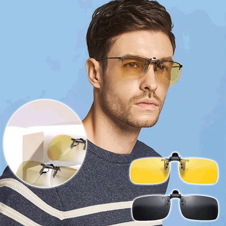 防爆太陽眼鏡夾片司機墨鏡夜視鏡可以上翻近視眼鏡夾片