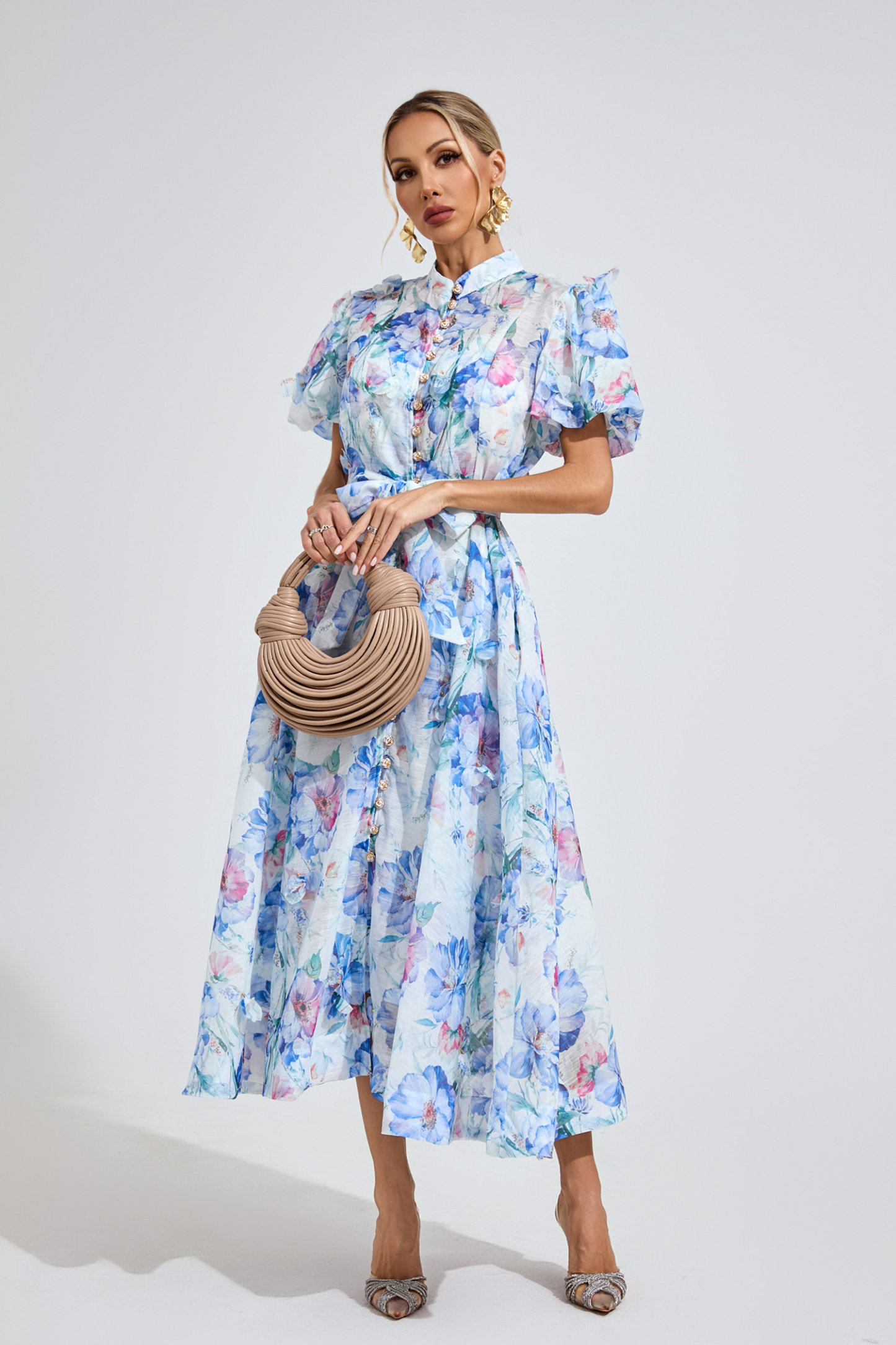 Hughes Cambridge Blue Corset Midi Dress