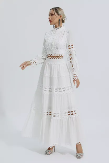 Sunflower White Lace Hollow Set