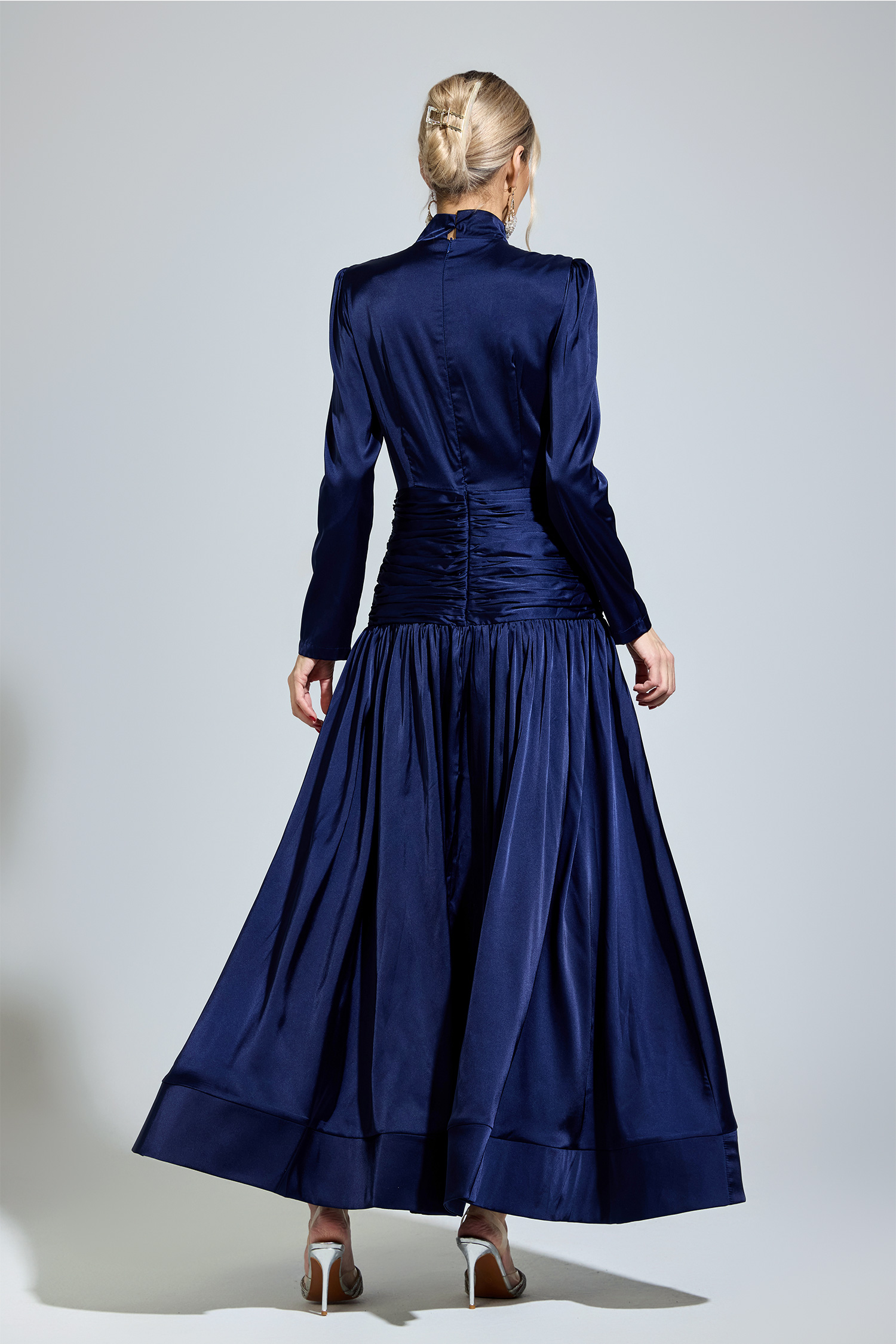 Dylan Blue Diamond Long Sleeve Dress