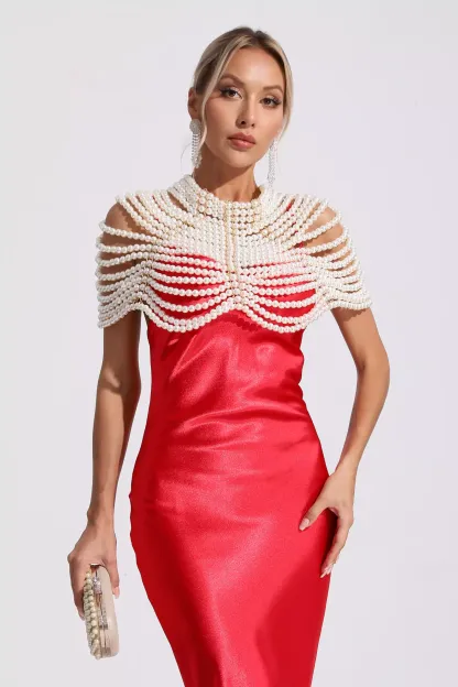 Motley Multilayer Pearl Shawl Necklace