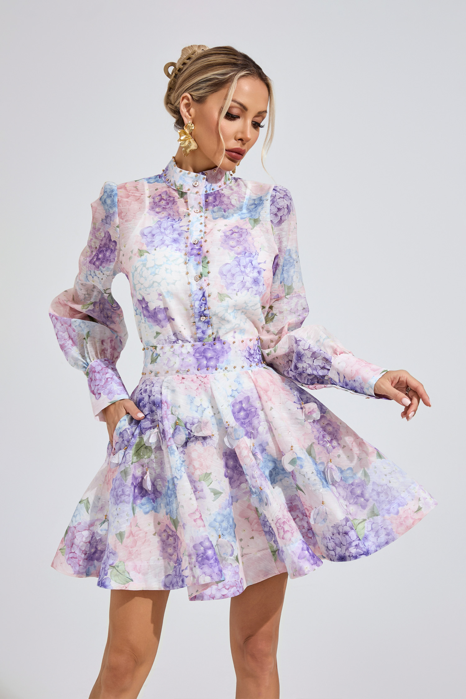 Claire Purple corset Two Piece Dresses