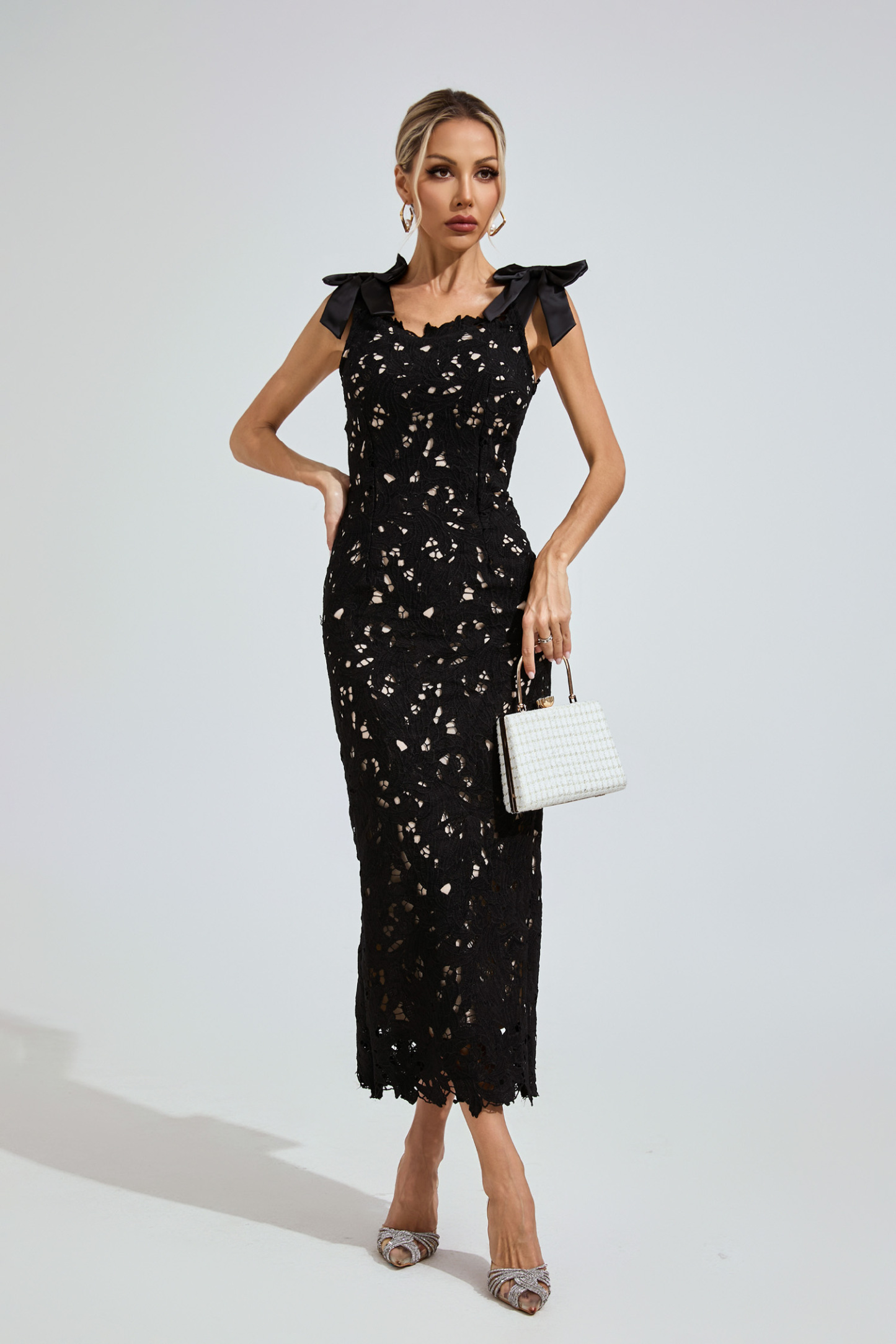 Mason Ture Black Corset Maxi Dress