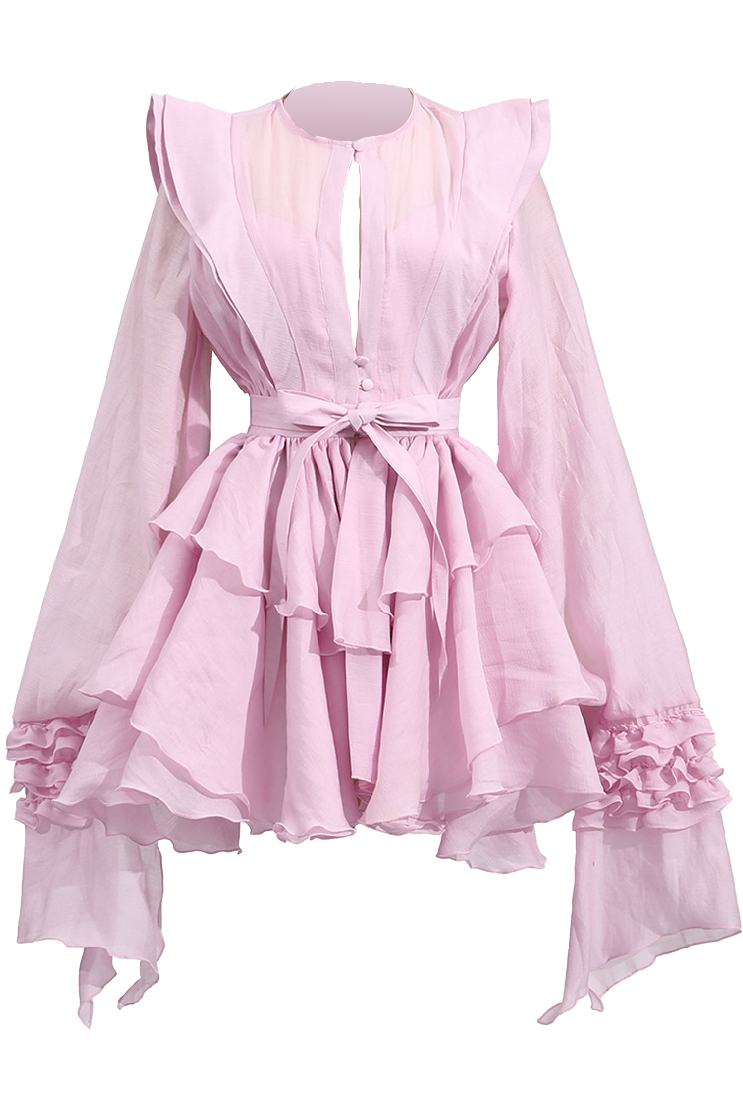 Dorothea Pink Ruffled Dress