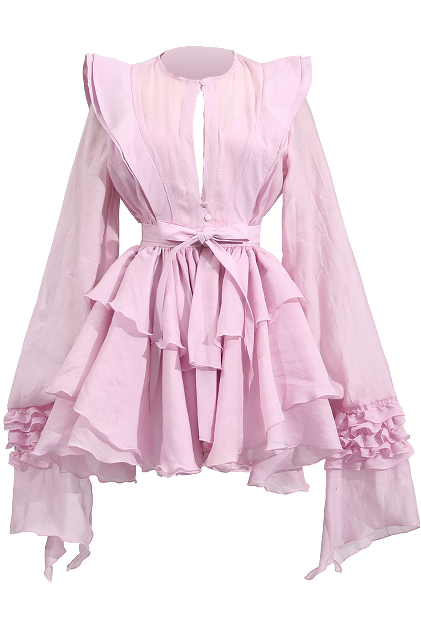 Dorothea Pink Ruffled Dress