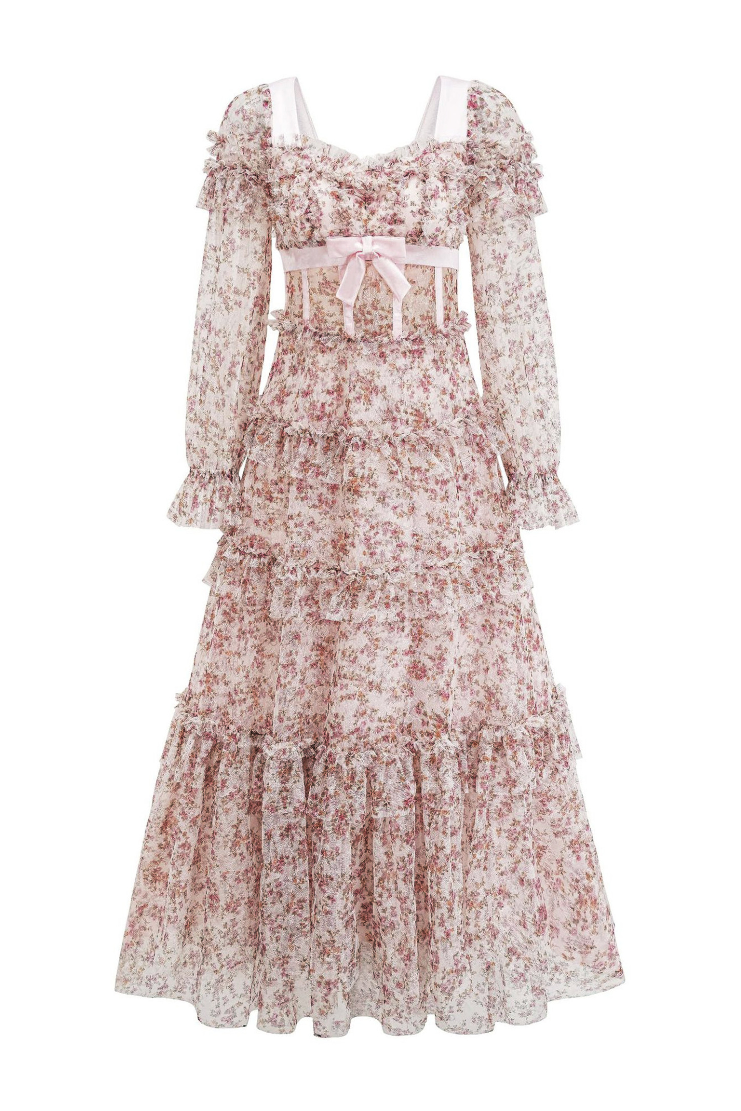Franklin Pink Floral Long Sleeve Dress