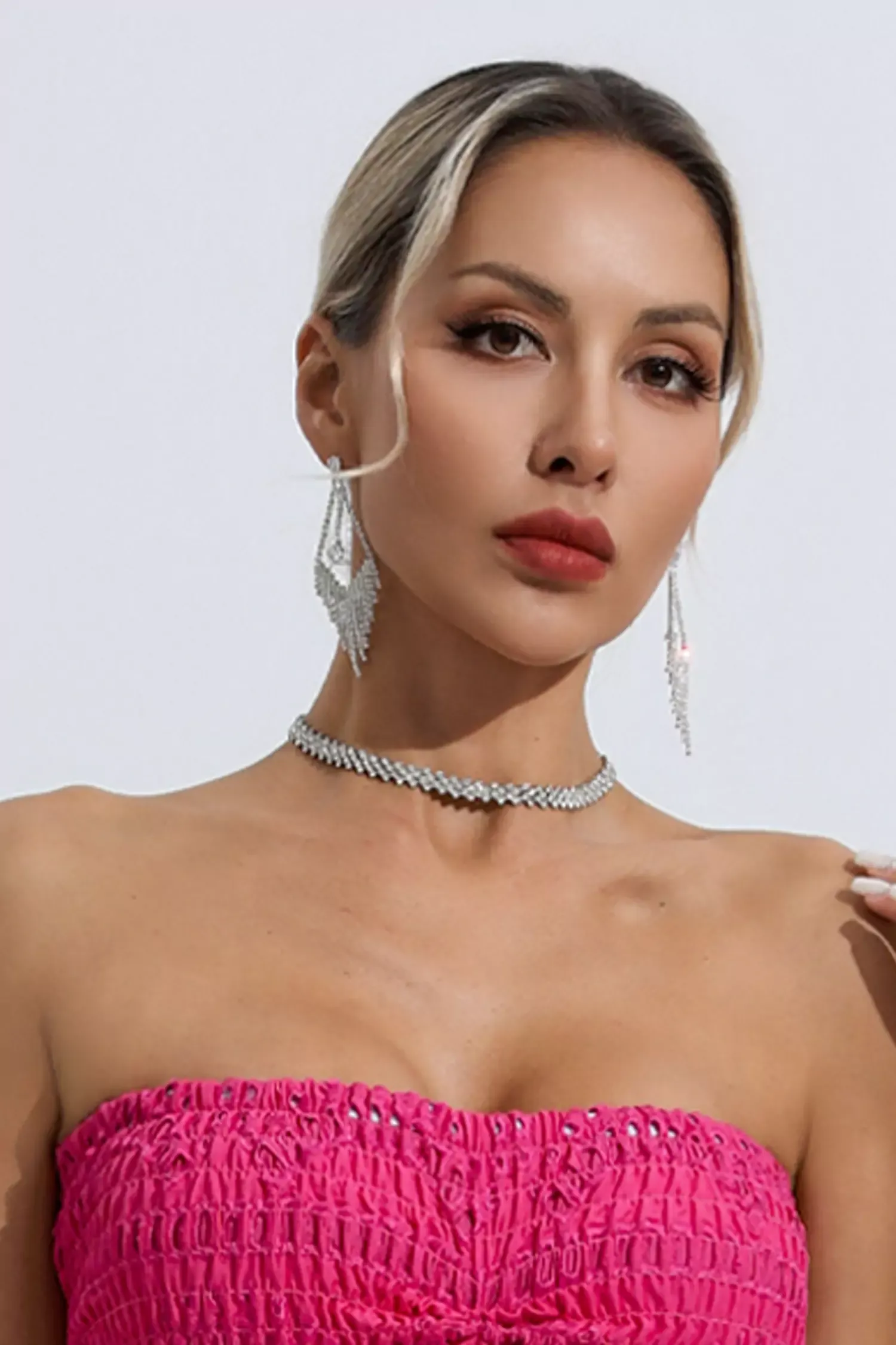 Marjory Silver Diamond Necklace