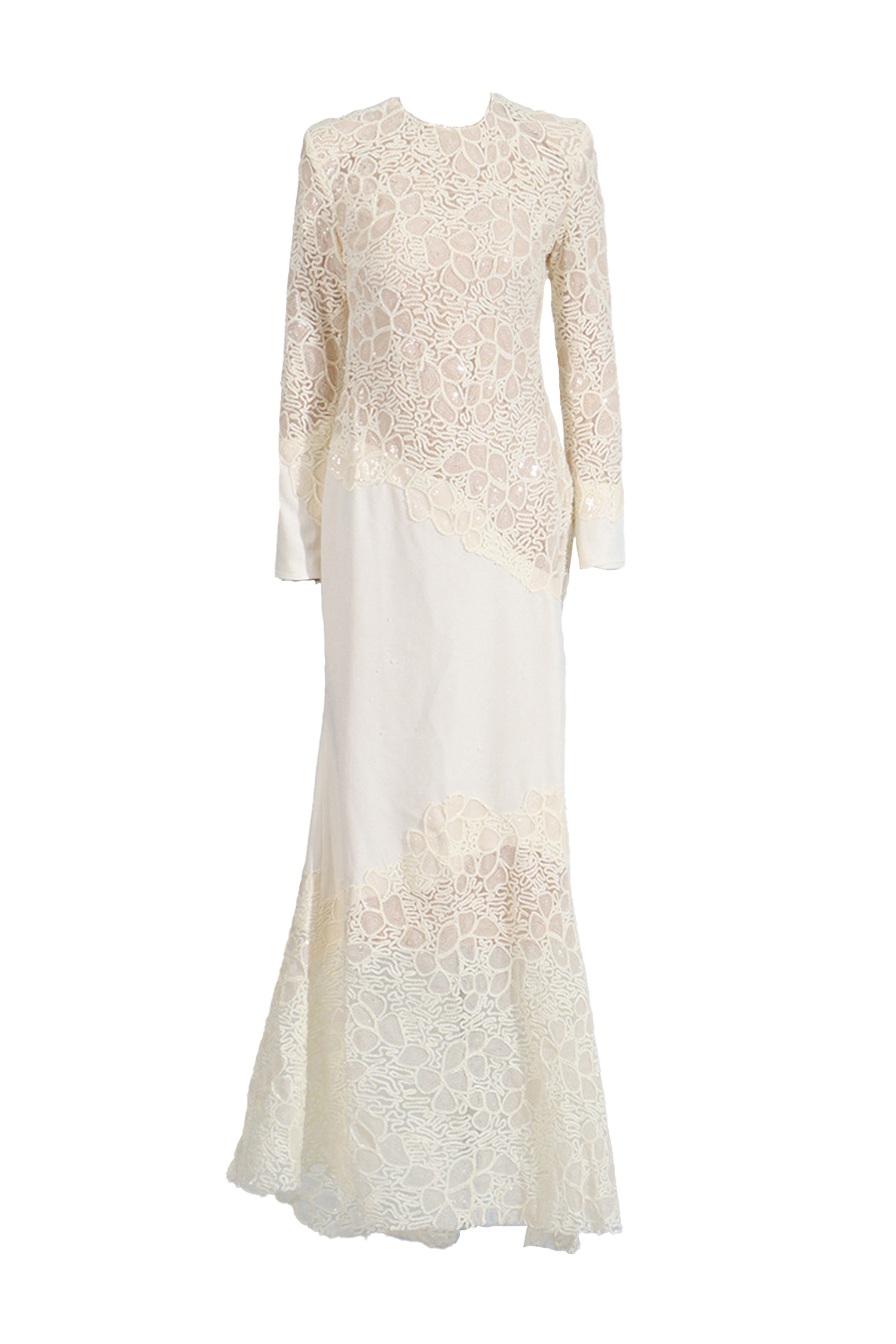 Sophy Beige Embroidered Maxi Dress