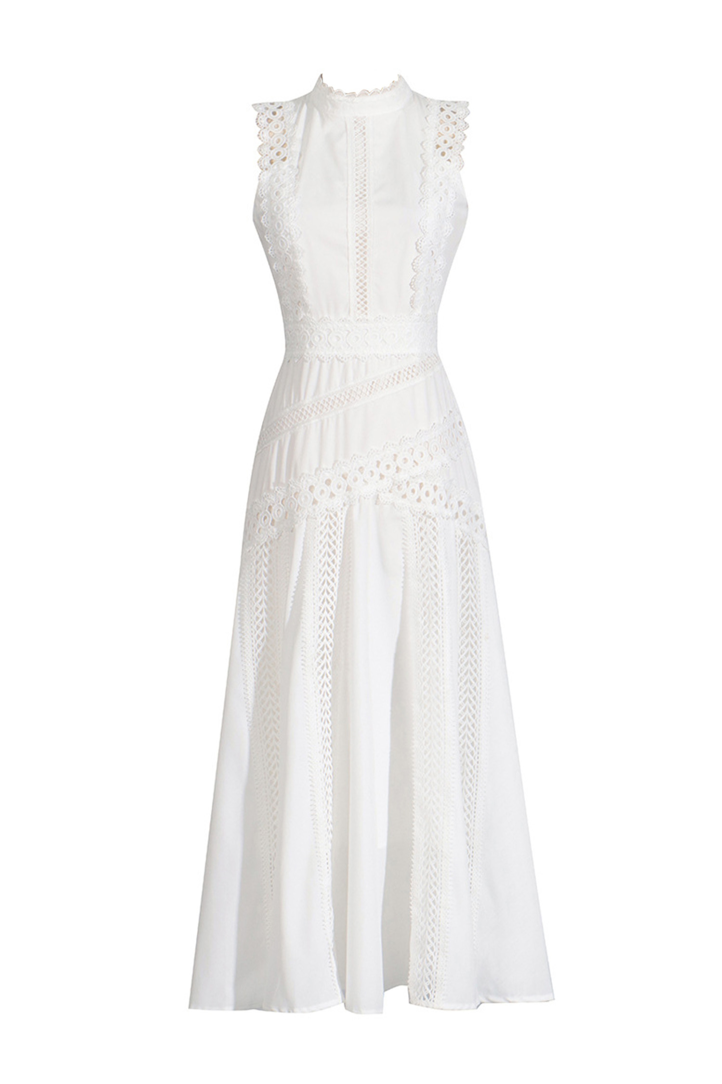 Jasper White Sleeveless Lace Dress