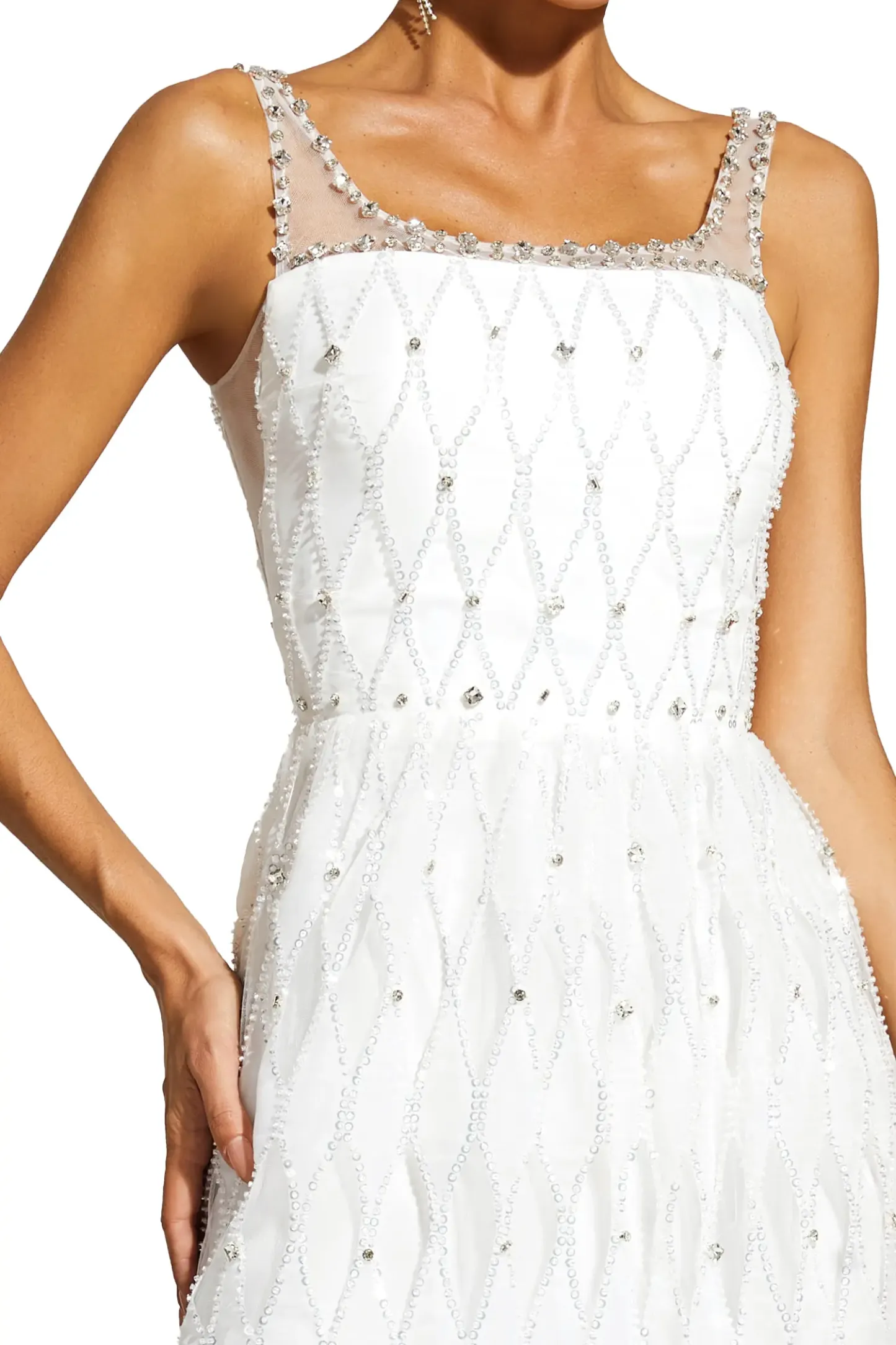 Arthur White Embellished Slip Dress