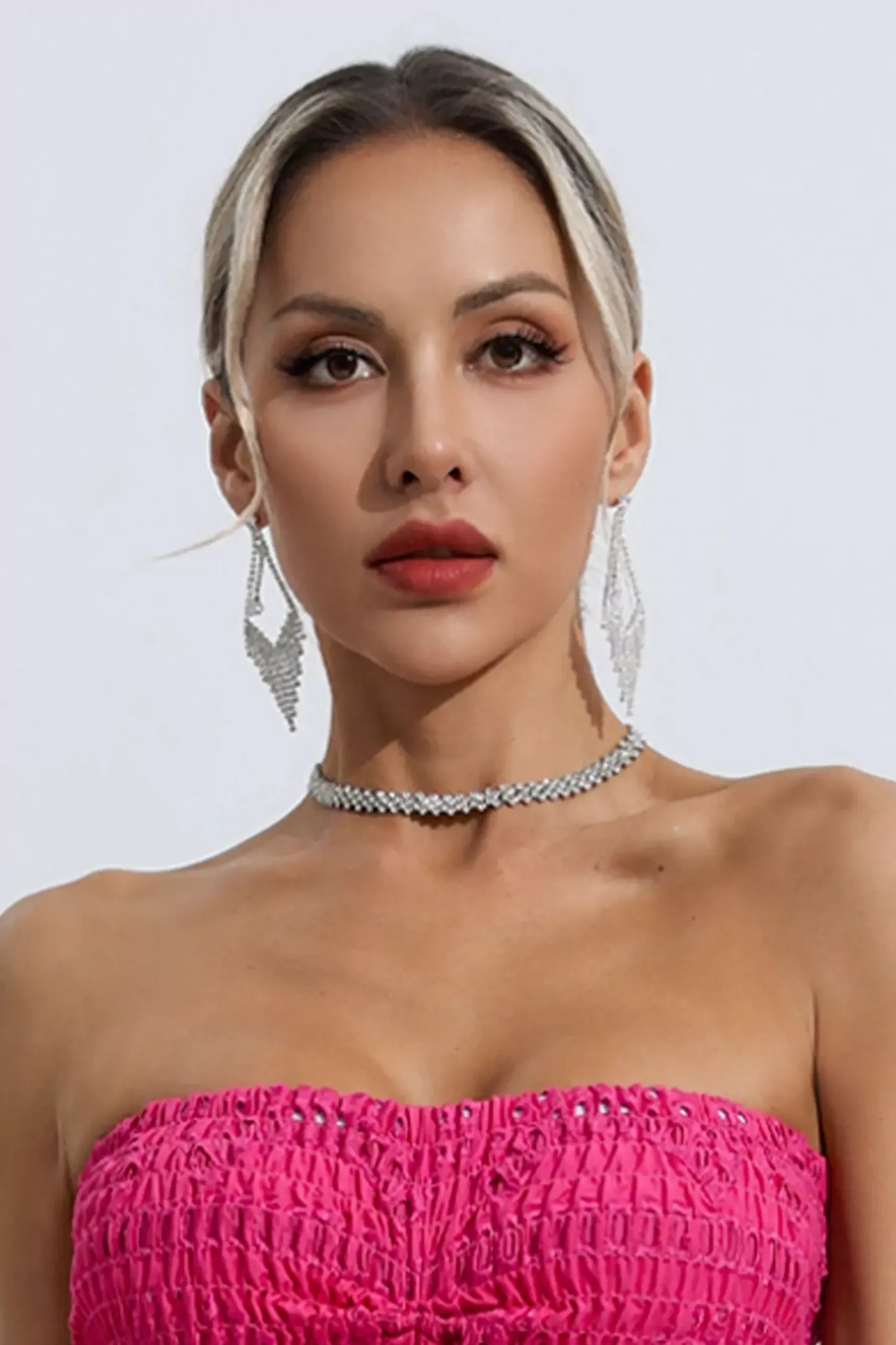 Marjory Silver Diamond Necklace