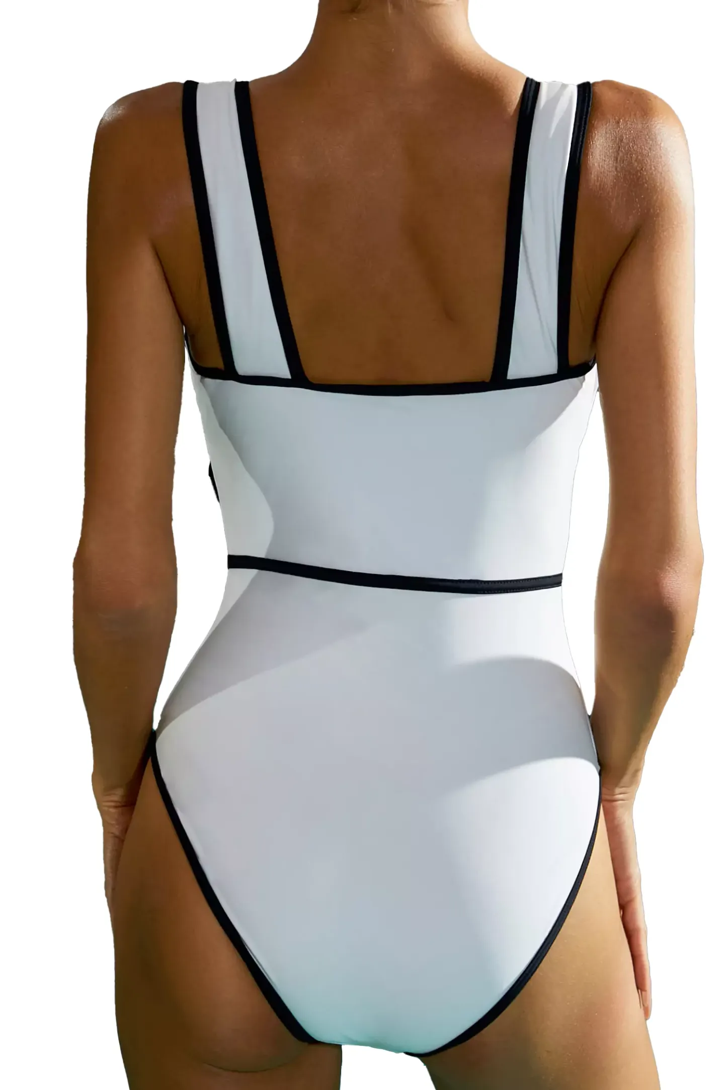 Bird White Bow One Piece Swimwear