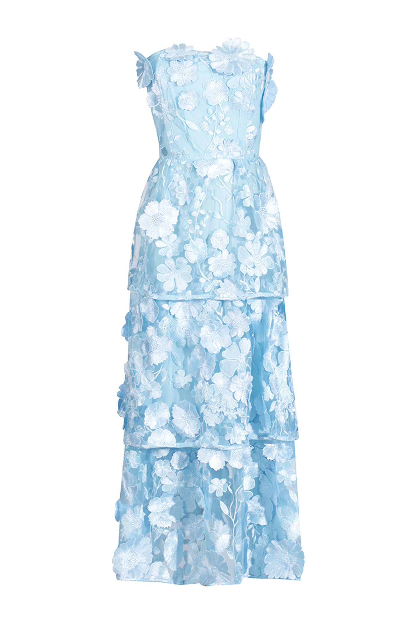 Garcia Blue Flower Off Shoulder Dress
