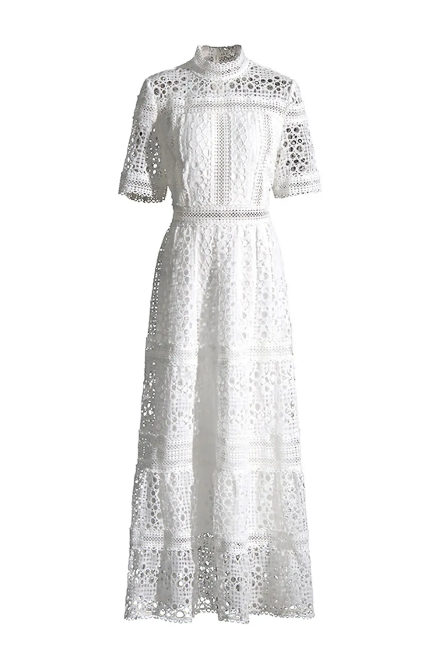 Dodd White Hollow Maxi Dress