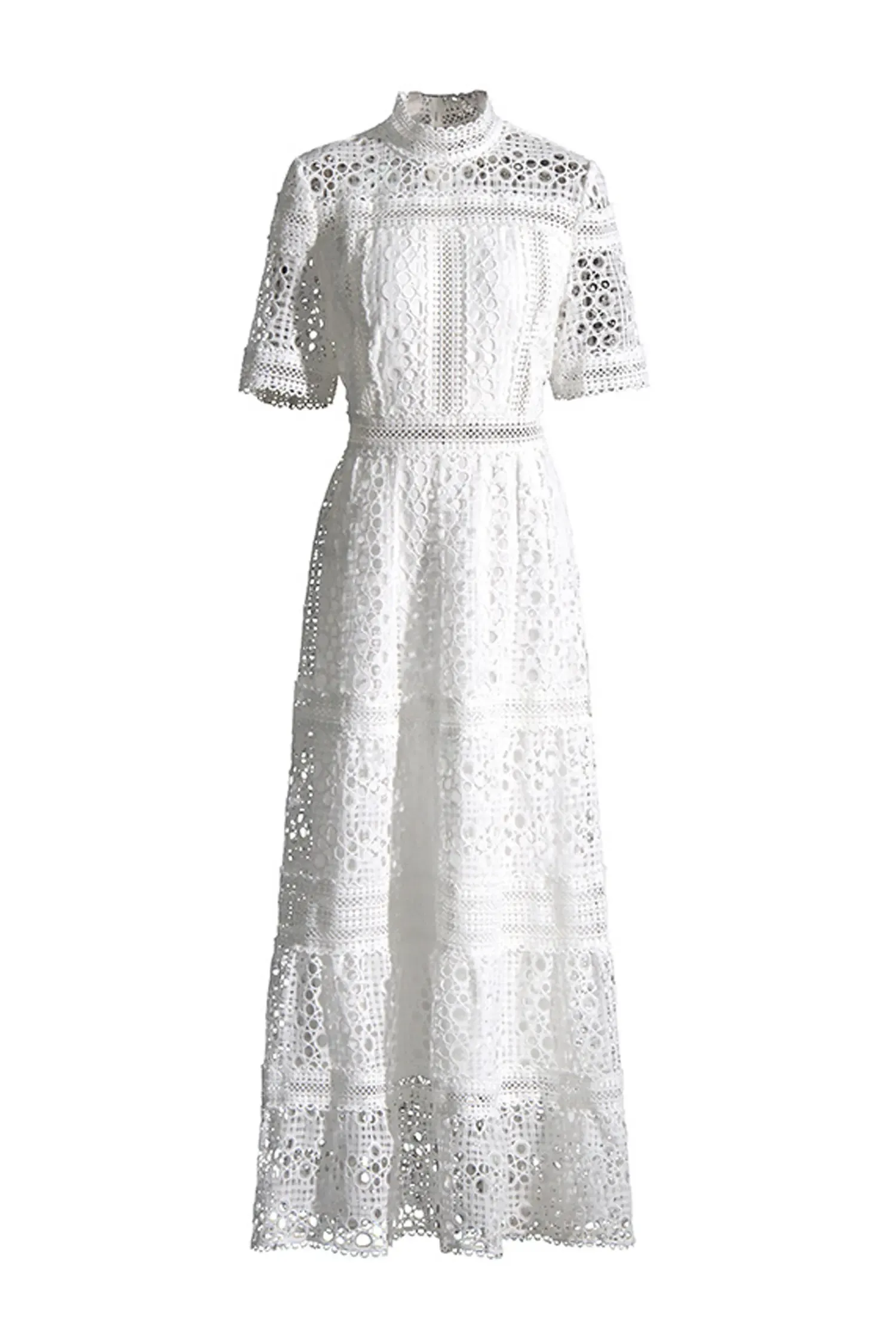Dodd White Hollow Maxi Dress