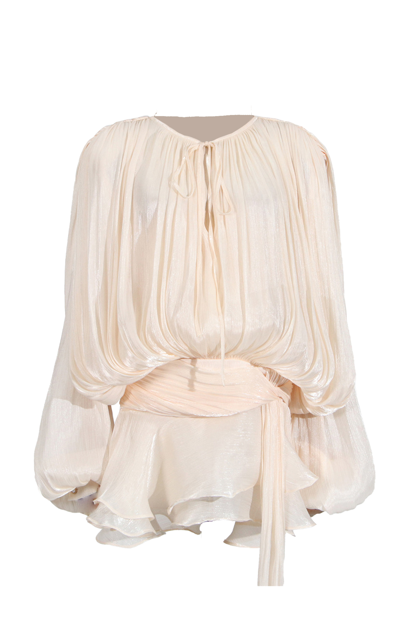 Ingemar Apricot Long Sleeve Mini Dress
