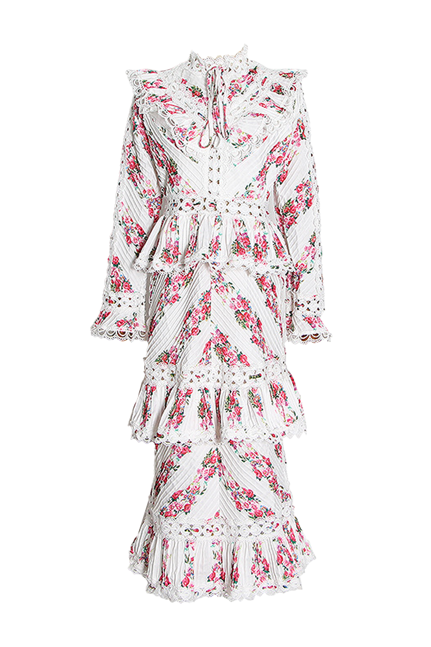 Eipstein Pink Floral Midi Dress