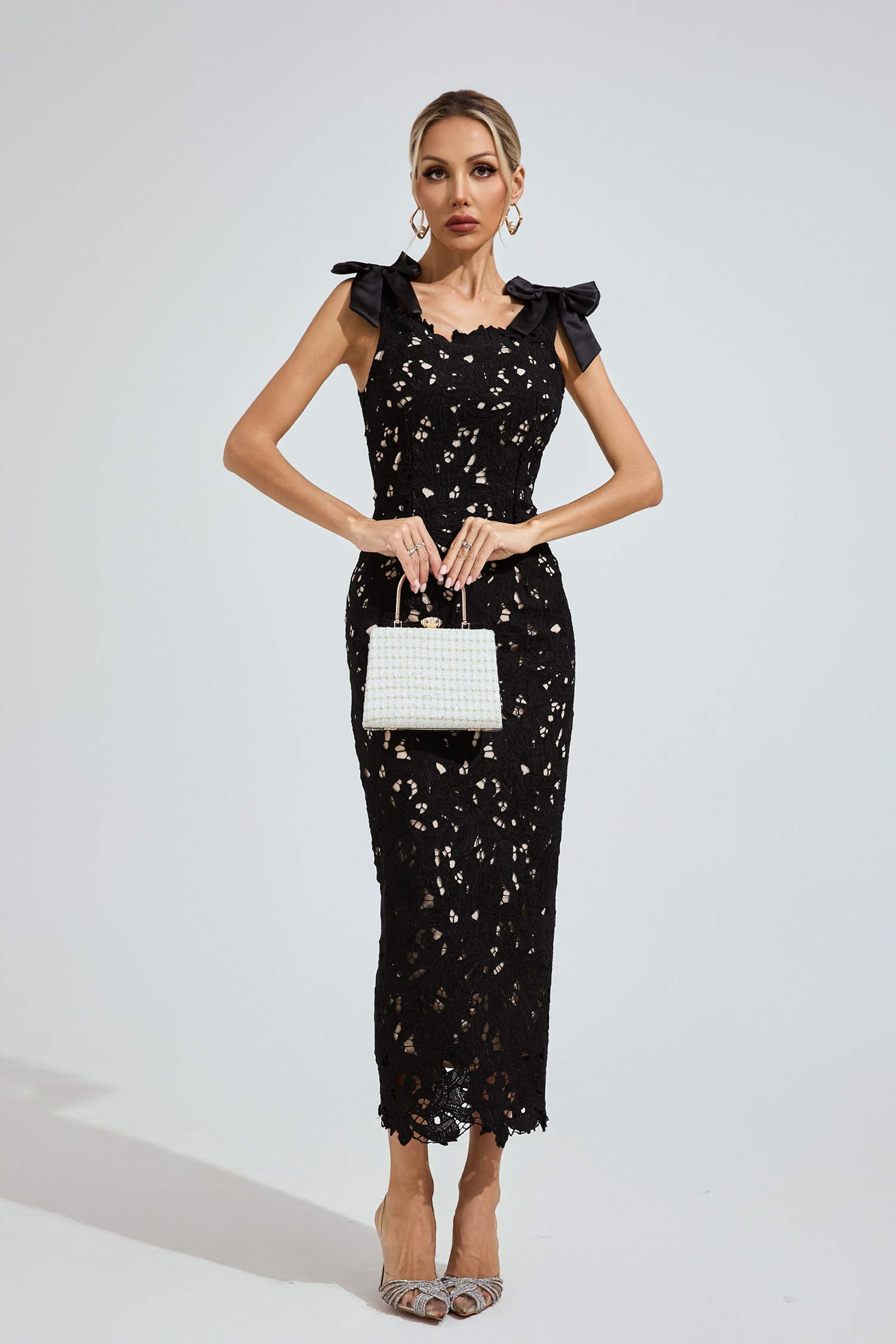 Mason Ture Black Corset Maxi Dress