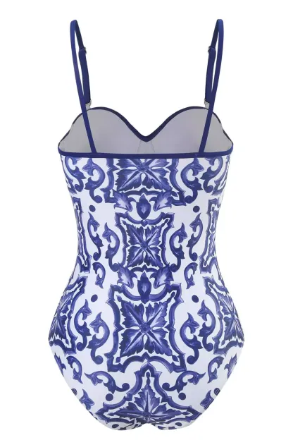 Cissie Blue Porcelain Pattern Swimwear
