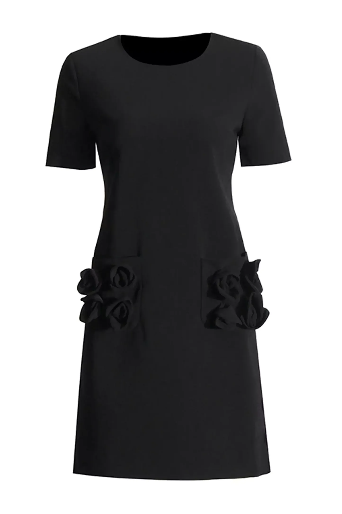 Freesia Black Rose Mini Dress