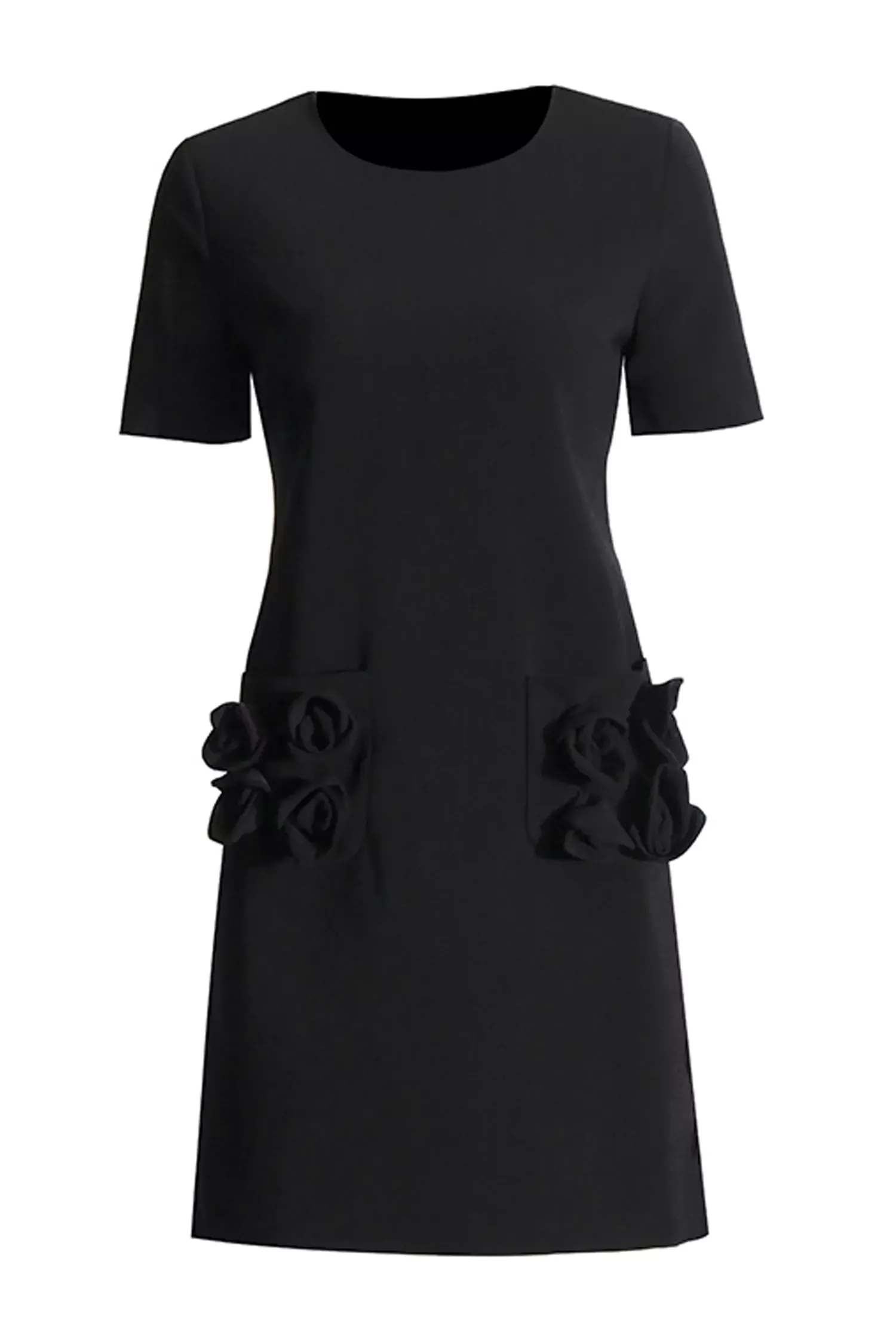 Freesia Black Rose Mini Dress