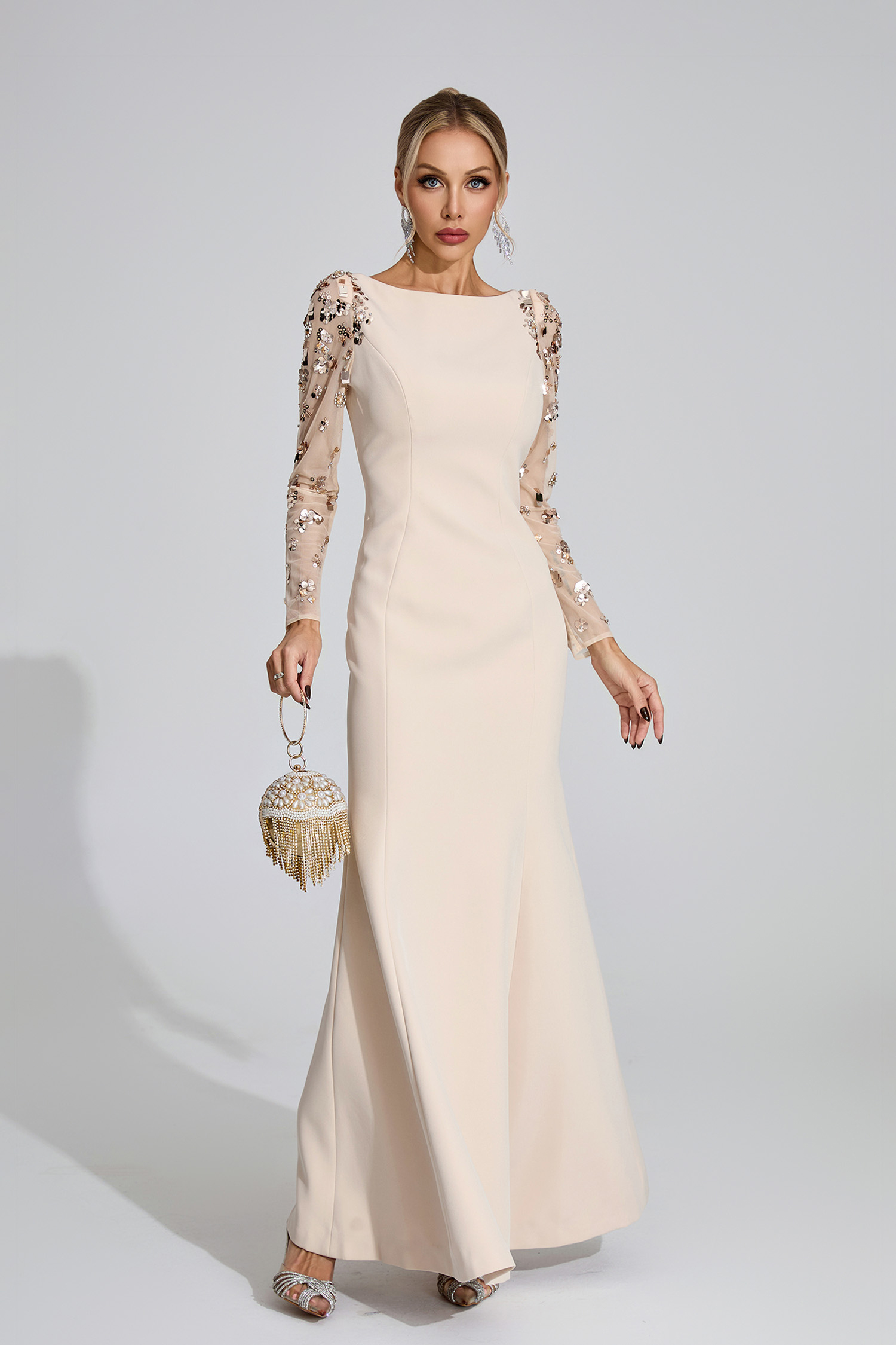Innis Apricot Diamond Maxi Dress