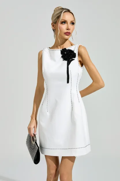 Schulz White Sleeveless Mini Dress