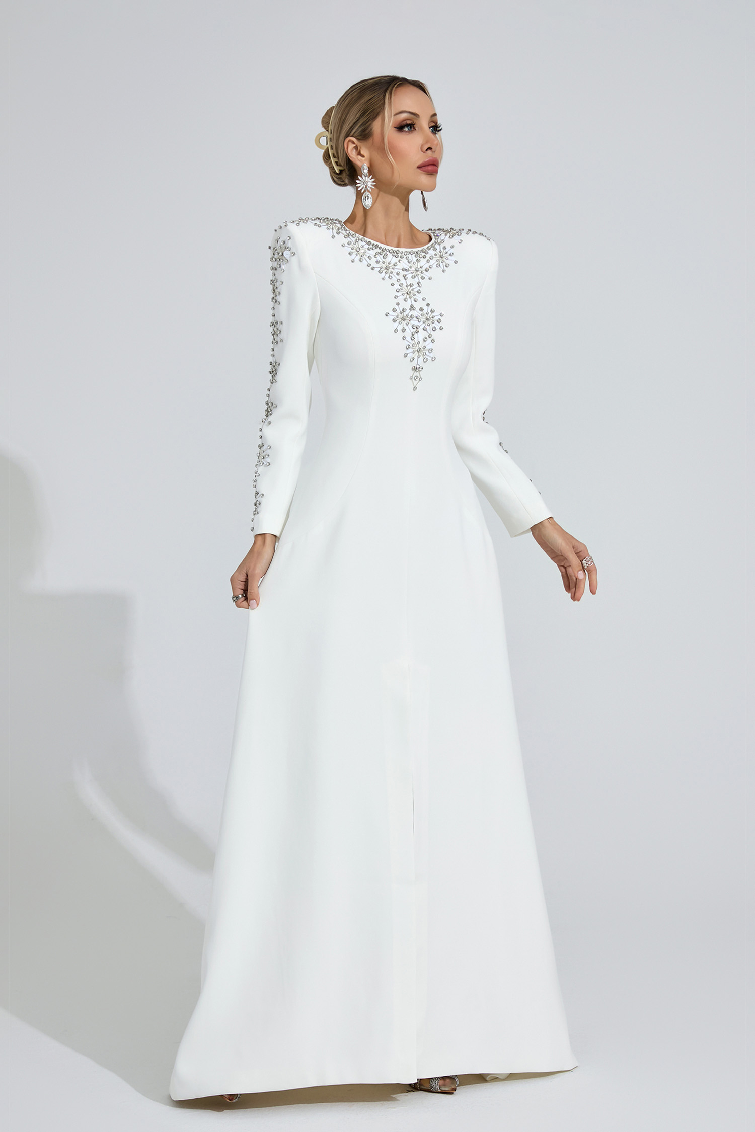 Bramble White Diamond Maxi Dress