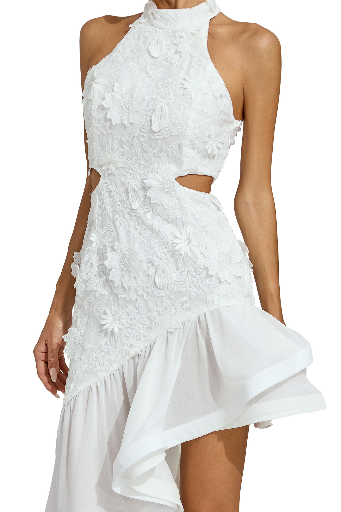 Milne White Lace Cut Out Dress
