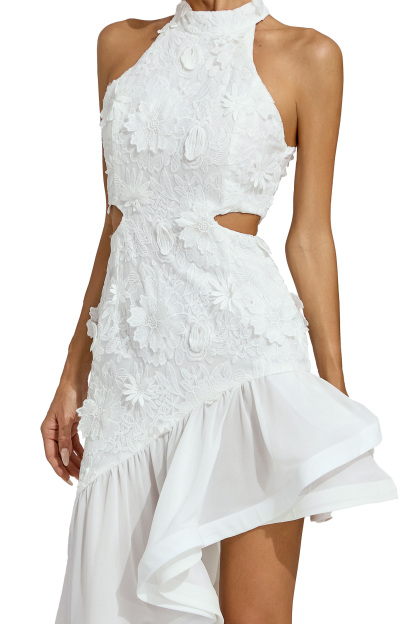 Milne White Lace Cut Out Dress