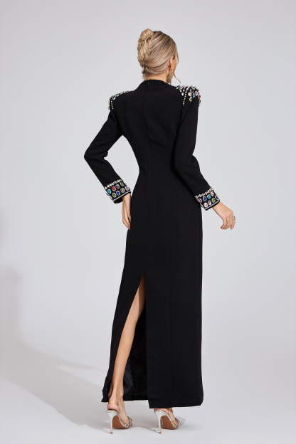 Crest Black Diamond Maxi Dress
