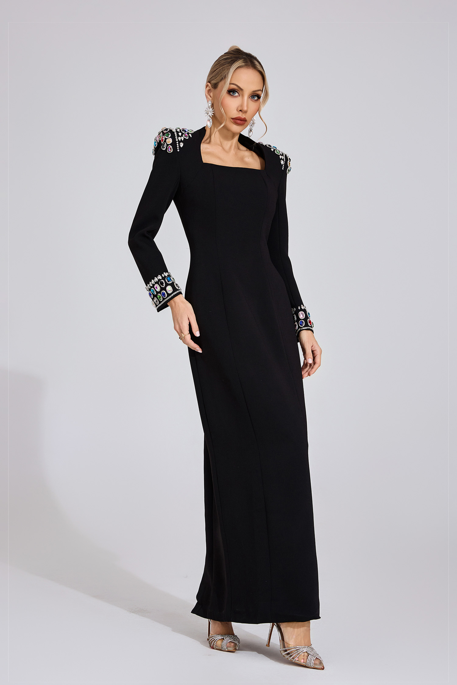 Crest Black Diamond Maxi Dress